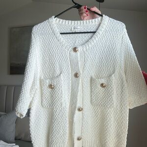 Short Sleeve Sweater Cardigan